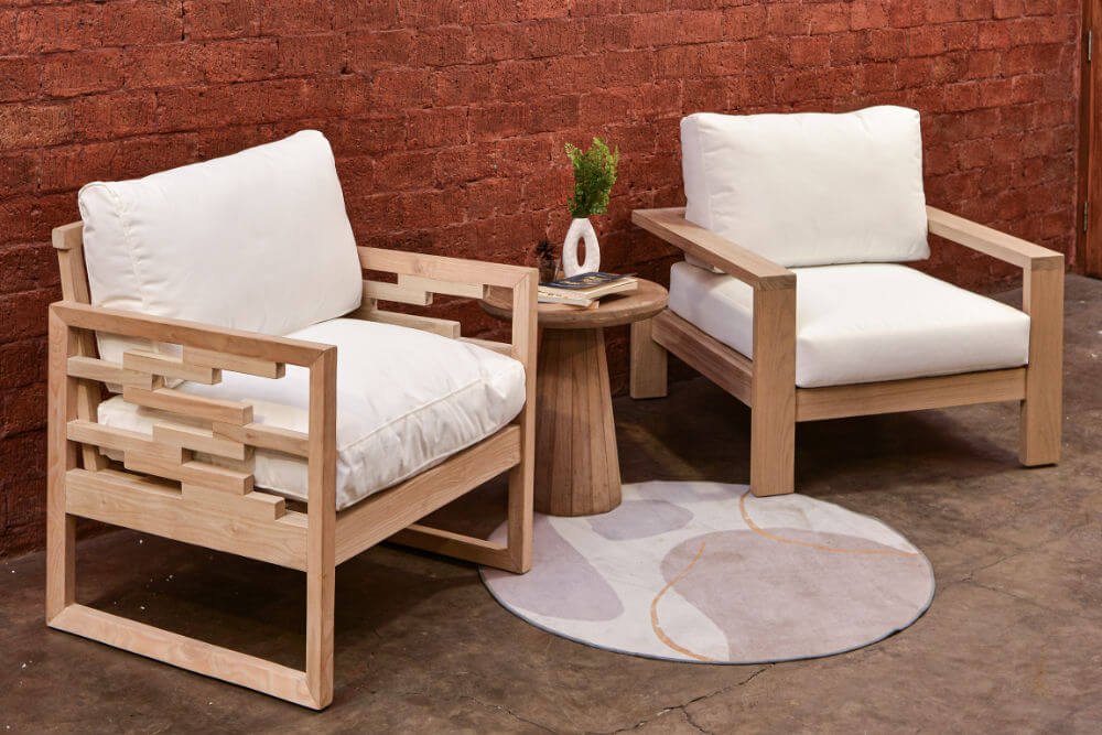 Indoor solid wood dining, living and bedroom furniture manufactured in Indonesia